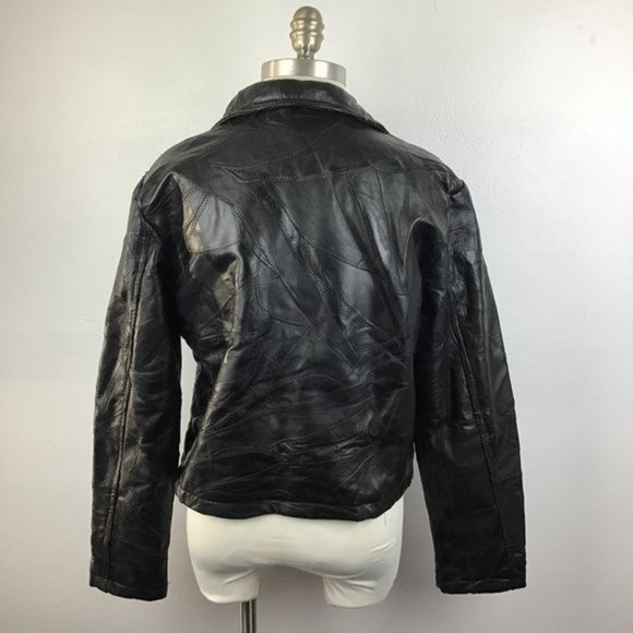Italian Stone Design Genuine Leather Jacket Sz XL - Picture 8 of 15
